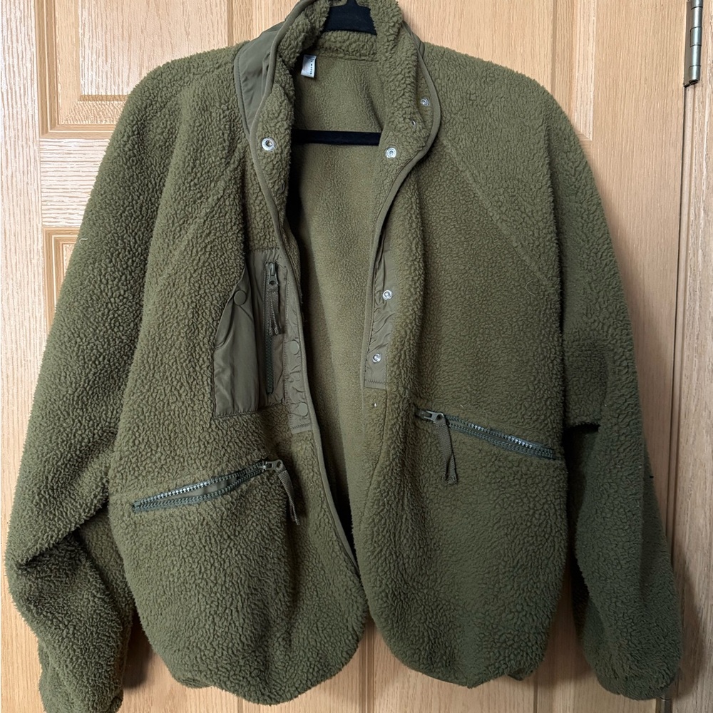 FP Movement by Free People Olive Teddy Jacket